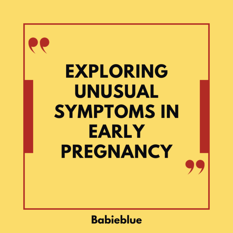 Uncommon pregnancy symptoms first month