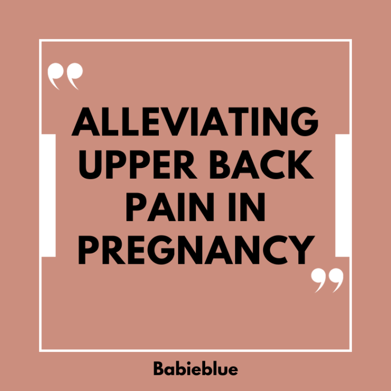 Upper back pain during pregnancy