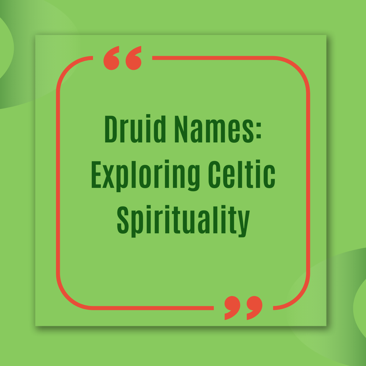 Druid Names