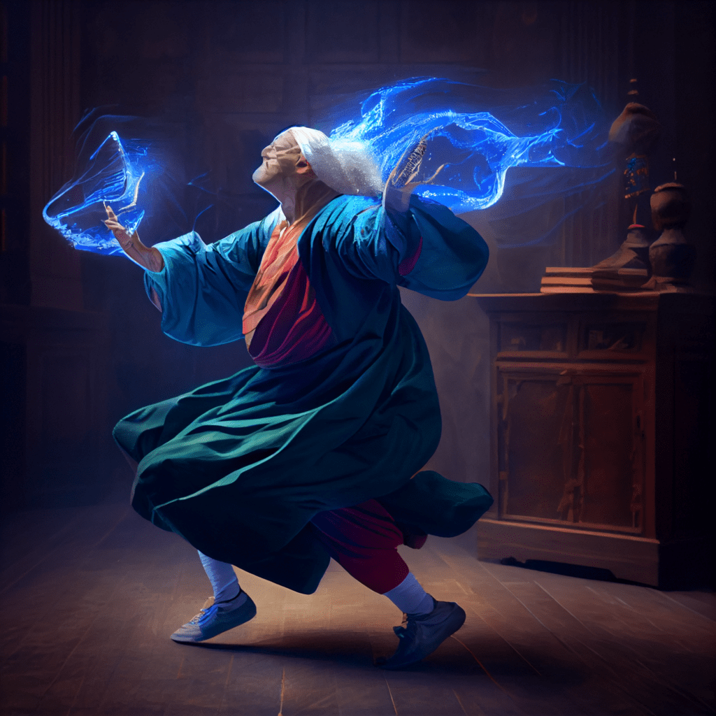 Dancing wizard